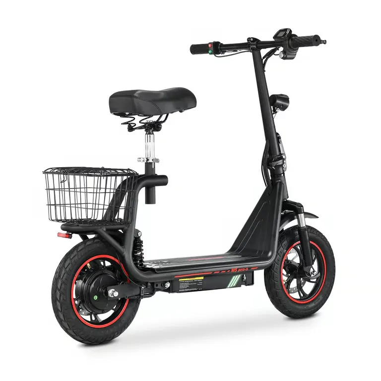 Trottinette Électrique BOGIST M5Pro-S - Moteur 500W Batterie 48V 13AH Autonomie 35KM Freins à Disque - Noir Rouge – Image 3