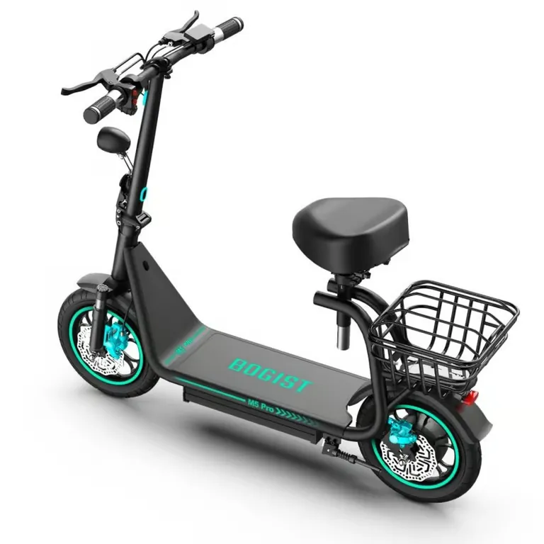 Trottinette Électrique BOGIST M5Pro+ - Moteur 500W Batterie 48V13AH Autonomie 35KM Freins à Disque Design Pliable - Noir Bleu – Image 4