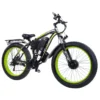Vélo électrique GOGOBEST GF700 à deux moteurs de 500 W pour adultes de 26 pouces, batterie 48 V 17,5 Ah, Shimano 21 vitesses-Vert