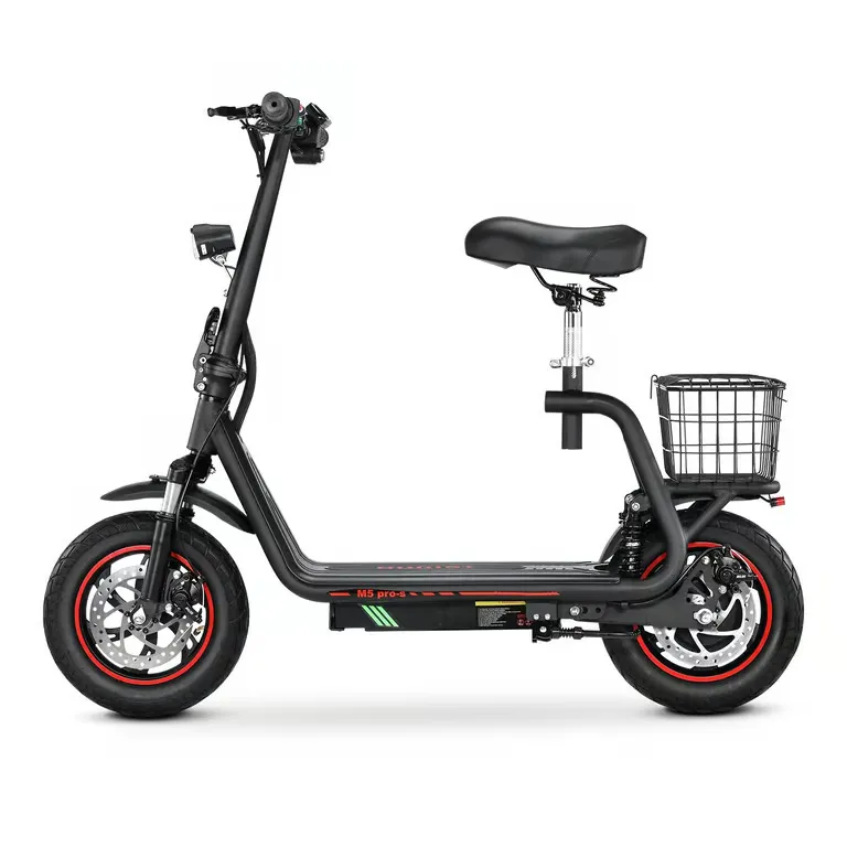 Trottinette Électrique BOGIST M5Pro-S - Moteur 500W Batterie 48V 13AH Autonomie 35KM Freins à Disque - Noir Rouge
