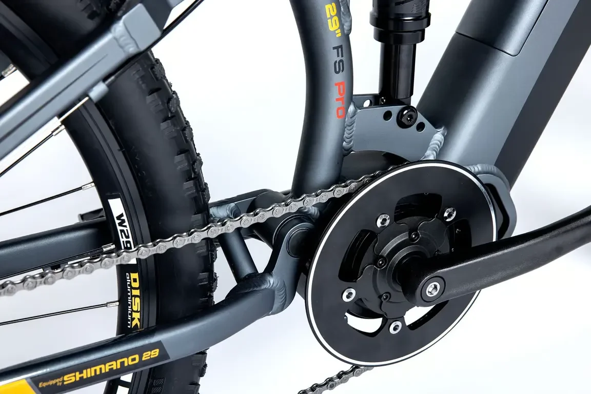 5-9.webp VTT Electrique Momabikes, EMTB-29 Moteur Central, Full Suspension, SHIMANO ALTUS 8 Vitesses & Freins a disque Hydraulique Batterie Intégrée Ion, Taille L-XL