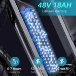 Gunai - GUNAI-Y Vélo Electrique Cyclomoteur 1000 W 48 V 18 Ah 7 Vitesses Tout Suspendu