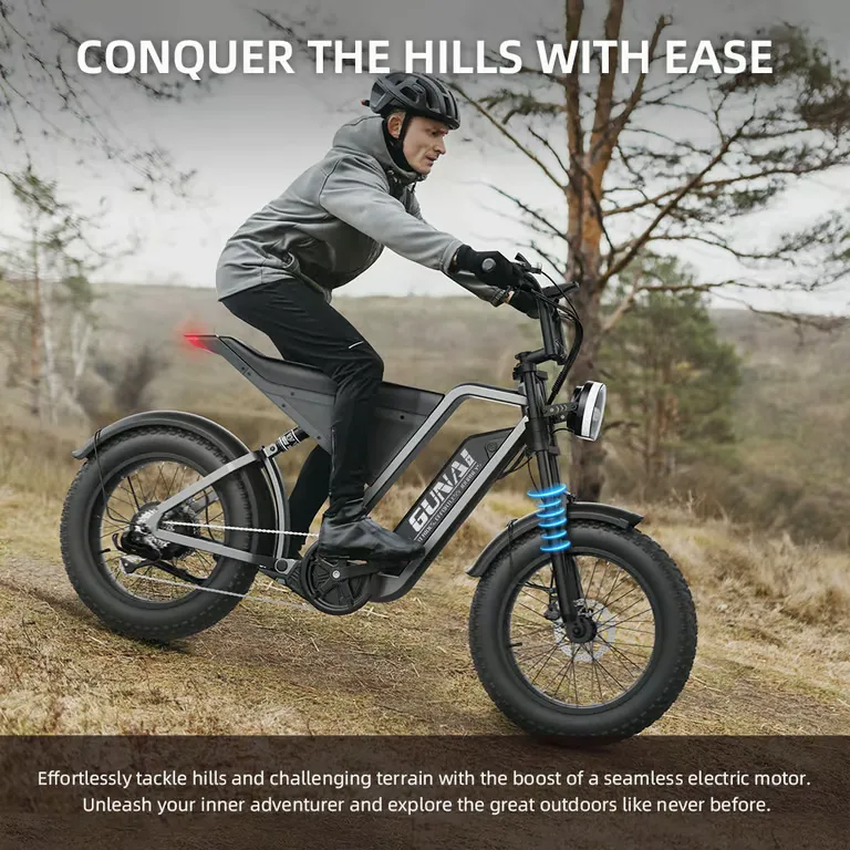 Gunai - GUNAI-Y Vélo Electrique Cyclomoteur 1000 W 48 V 18 Ah 7 Vitesses Tout Suspendu